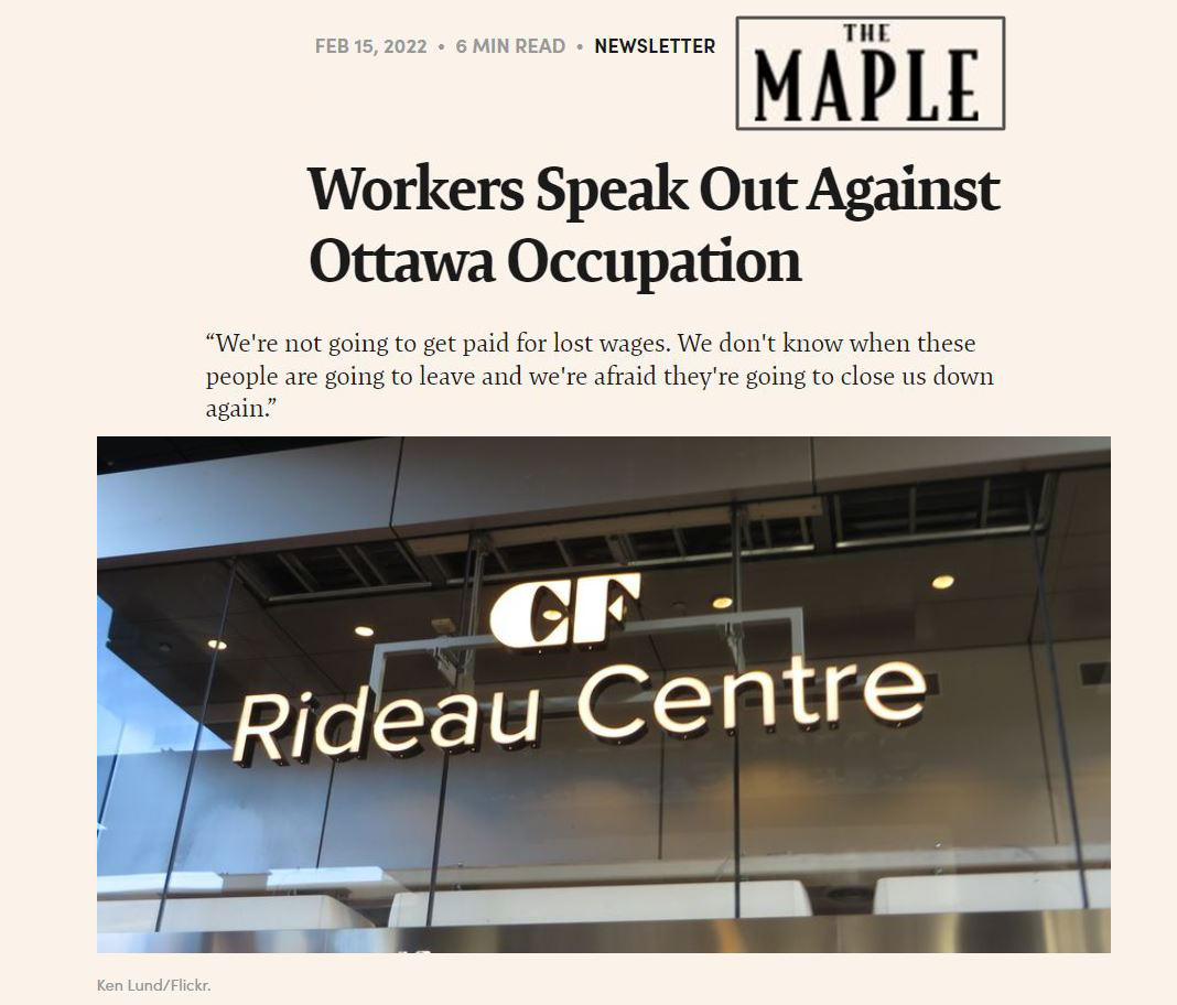 Read more about the article Workers Speak Out Against Ottawa Occupation
